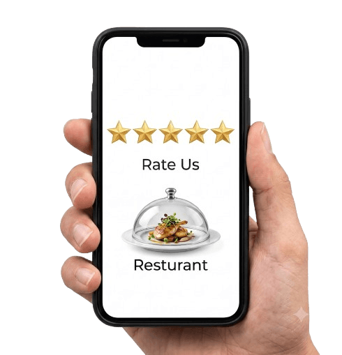 Customer rating a restaurant