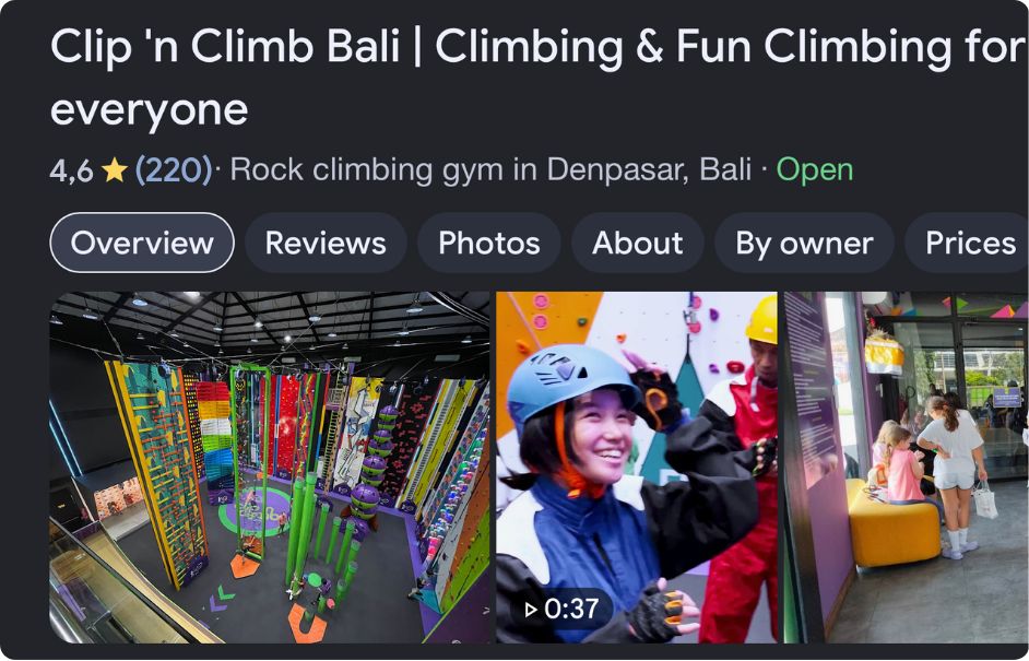 Clip 'n Climb Bali - Before