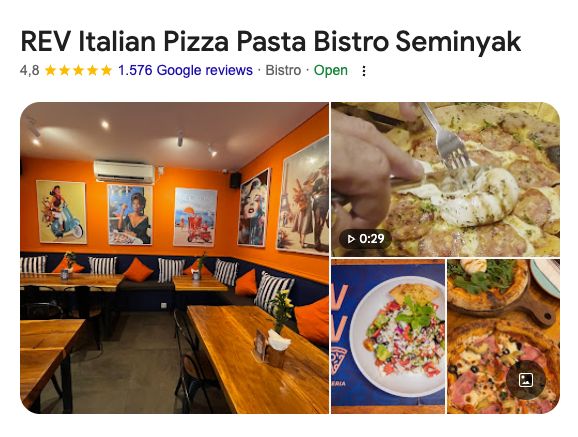 REV Italian Pizza Pasta Bistro Seminyak - After
