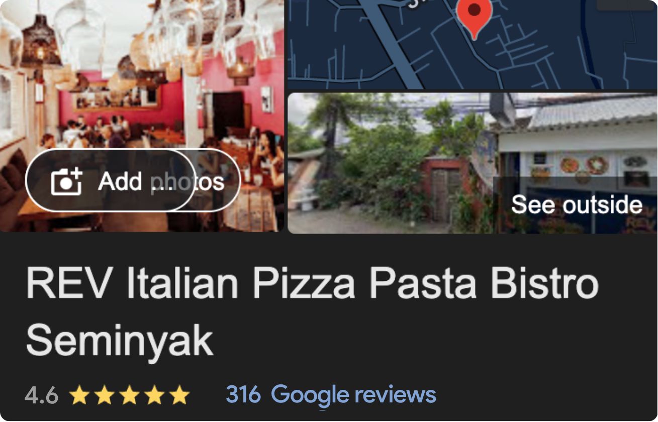 REV Italian Pizza Pasta Bistro Seminyak - Before